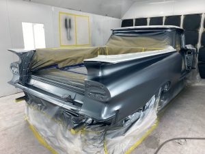 1959 El Camino in the paint booth